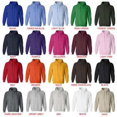 hoodie color chart - Hot Mulligan Shop